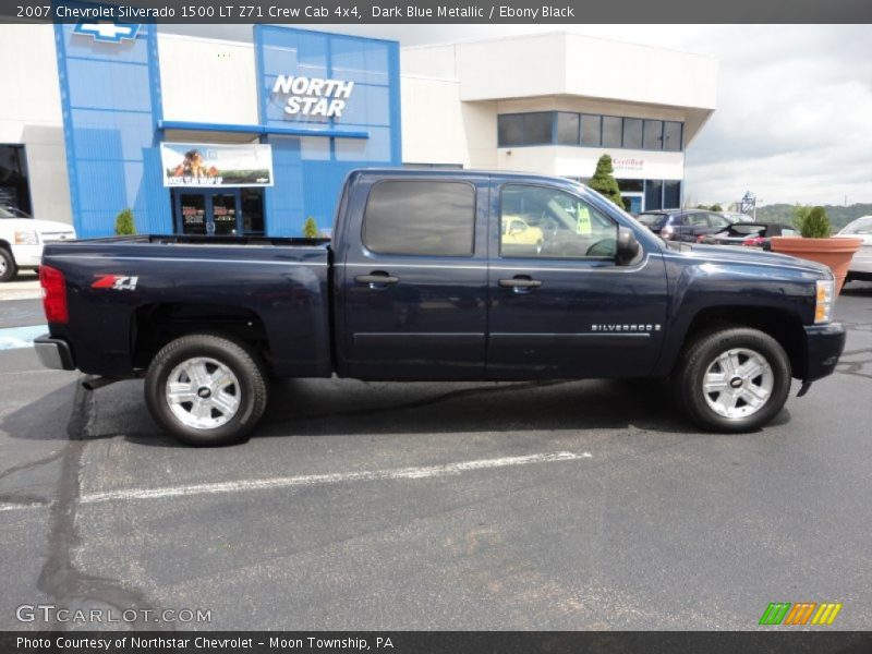 Dark Blue Metallic / Ebony Black 2007 Chevrolet Silverado 1500 LT Z71 Crew Cab 4x4