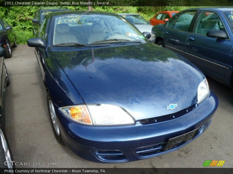 Indigo Blue Metallic / Neutral 2001 Chevrolet Cavalier Coupe