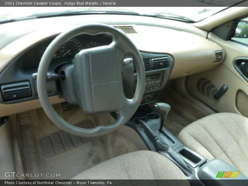 Indigo Blue Metallic / Neutral 2001 Chevrolet Cavalier Coupe