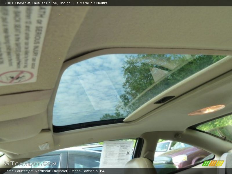 Indigo Blue Metallic / Neutral 2001 Chevrolet Cavalier Coupe