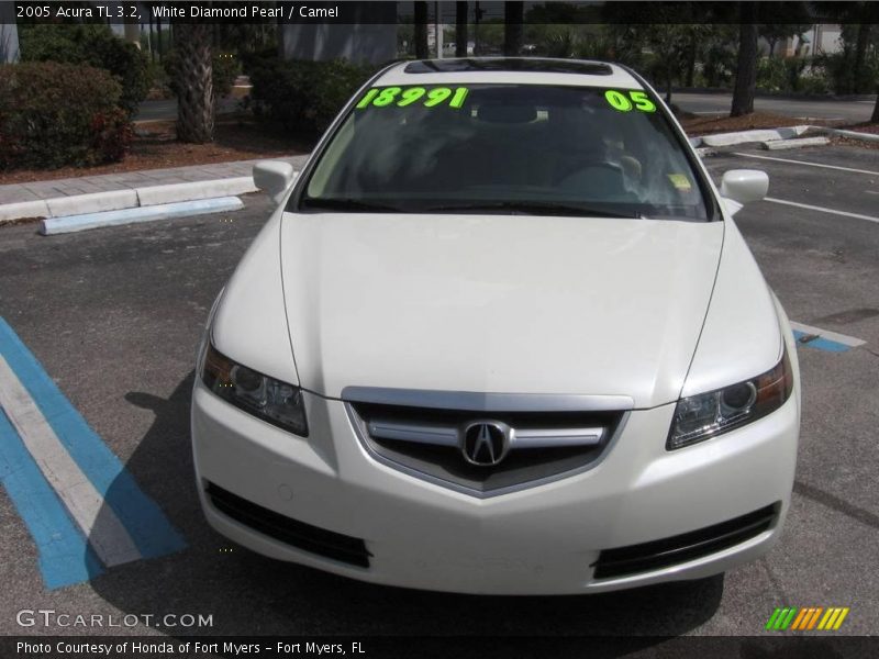 White Diamond Pearl / Camel 2005 Acura TL 3.2