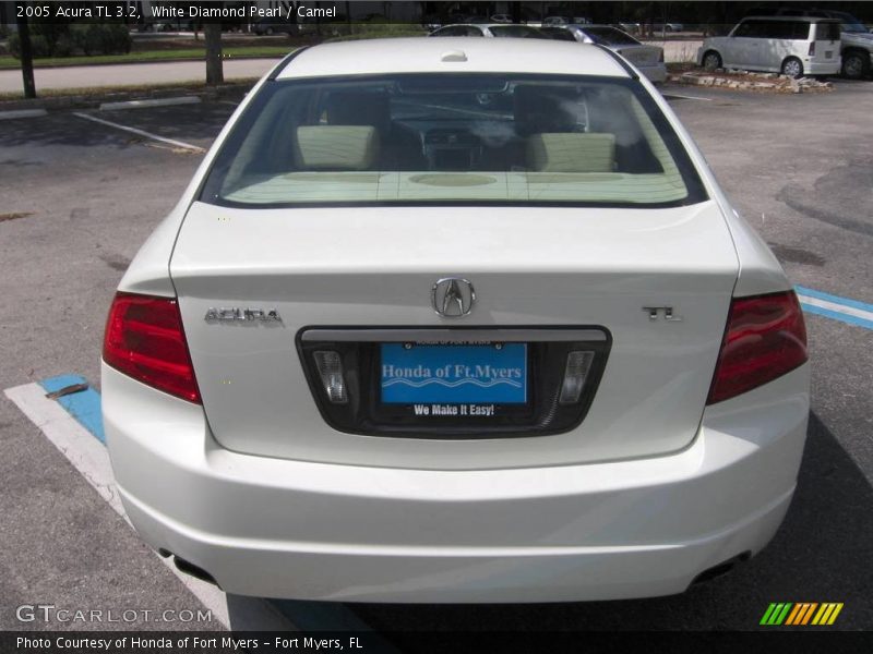 White Diamond Pearl / Camel 2005 Acura TL 3.2