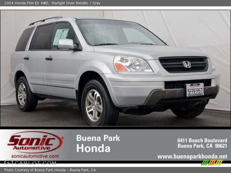 Starlight Silver Metallic / Gray 2004 Honda Pilot EX 4WD