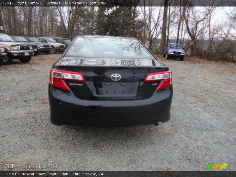 Attitude Black Metallic / Light Gray 2012 Toyota Camry LE
