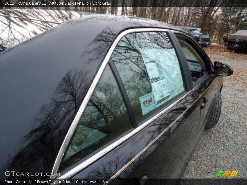 Attitude Black Metallic / Light Gray 2012 Toyota Camry LE