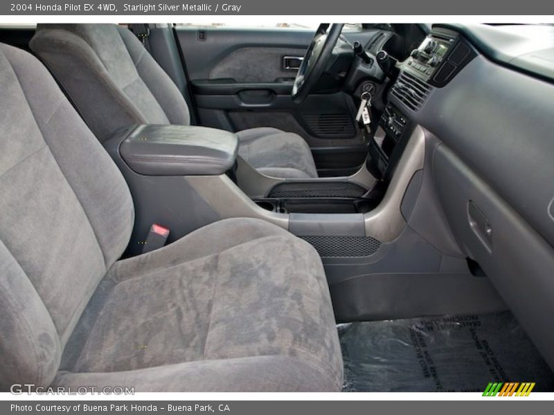 Starlight Silver Metallic / Gray 2004 Honda Pilot EX 4WD