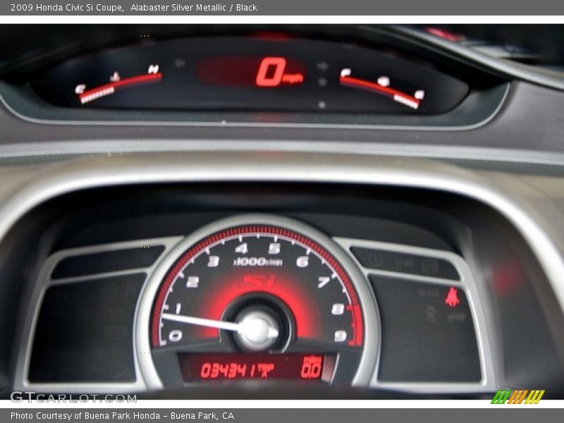 Alabaster Silver Metallic / Black 2009 Honda Civic Si Coupe