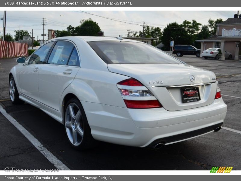 Arctic White / Black/Savanna 2009 Mercedes-Benz S 550 4Matic Sedan