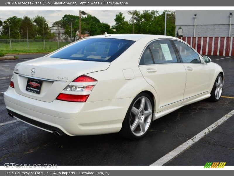Arctic White / Black/Savanna 2009 Mercedes-Benz S 550 4Matic Sedan