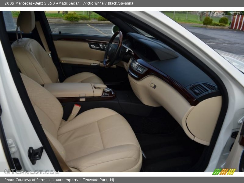 Arctic White / Black/Savanna 2009 Mercedes-Benz S 550 4Matic Sedan
