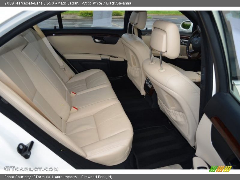 Rear Seat of 2009 S 550 4Matic Sedan