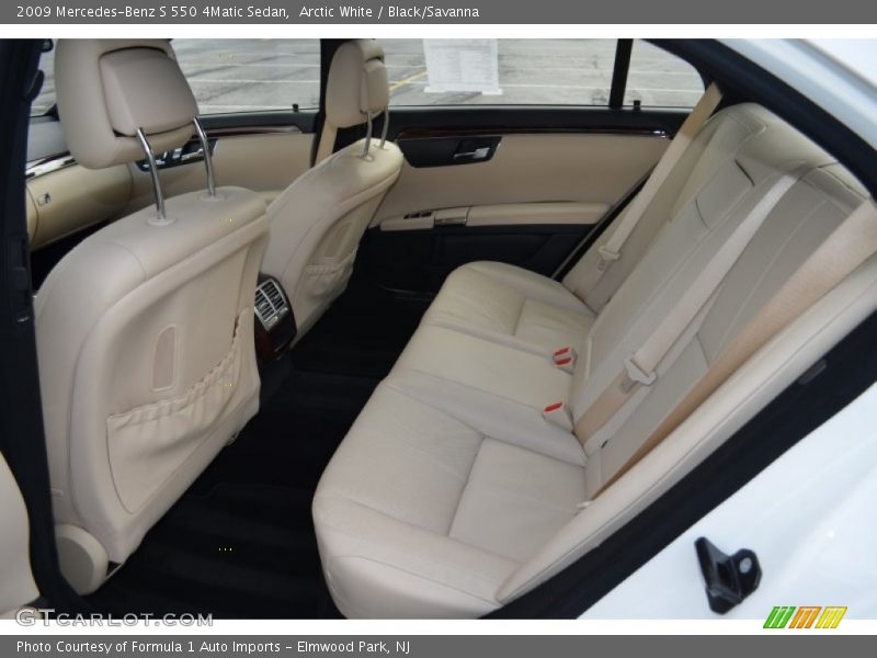 Rear Seat of 2009 S 550 4Matic Sedan