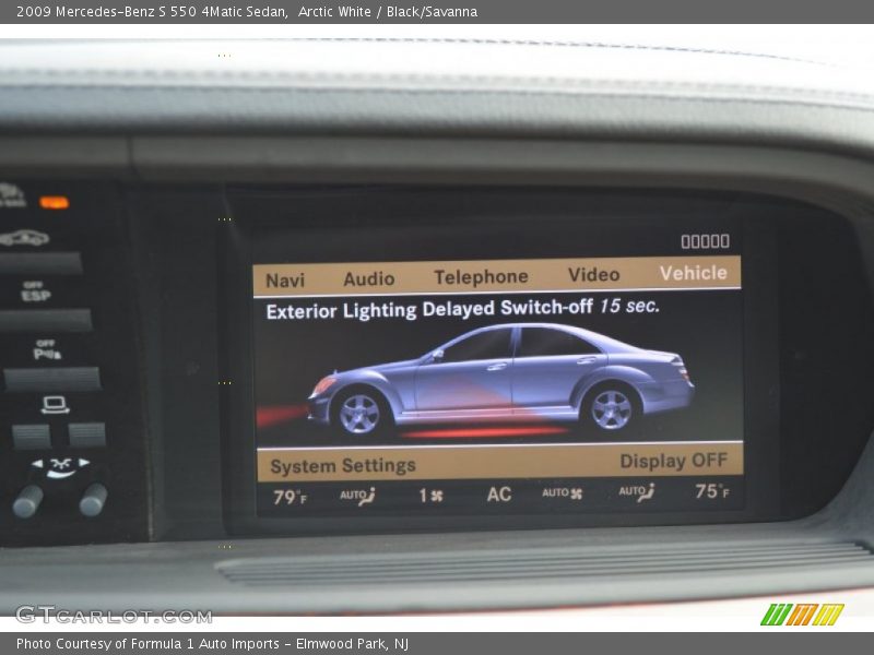 Arctic White / Black/Savanna 2009 Mercedes-Benz S 550 4Matic Sedan