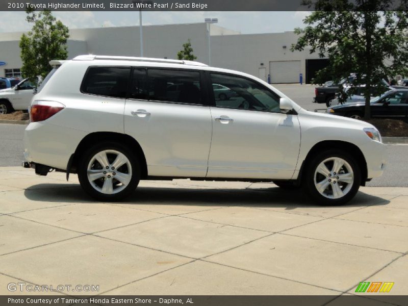Blizzard White Pearl / Sand Beige 2010 Toyota Highlander Limited
