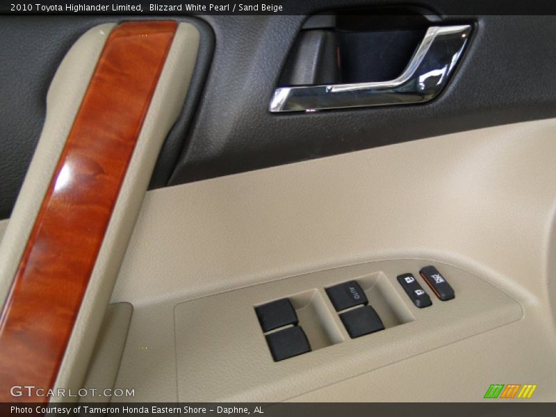 Blizzard White Pearl / Sand Beige 2010 Toyota Highlander Limited