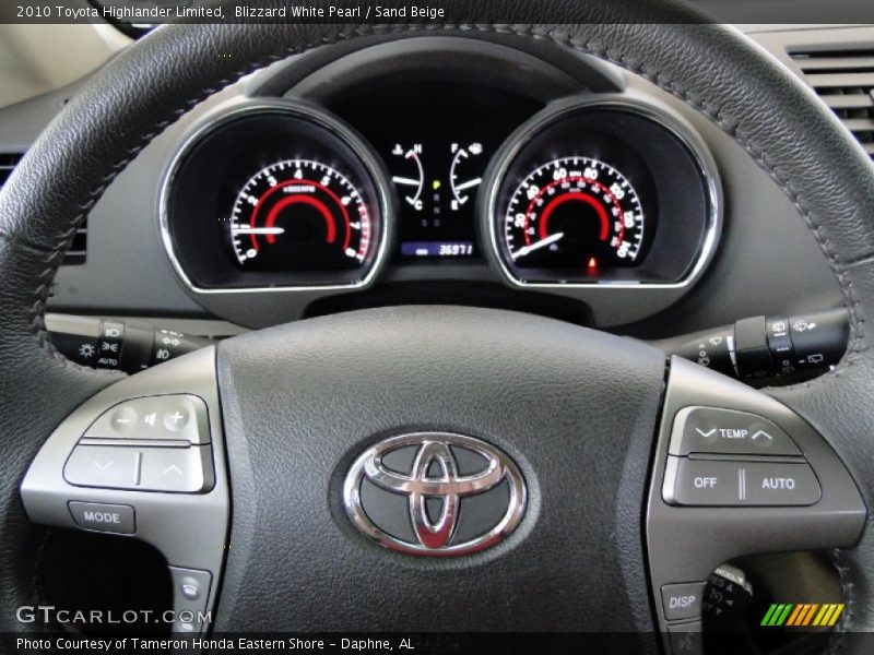 Blizzard White Pearl / Sand Beige 2010 Toyota Highlander Limited