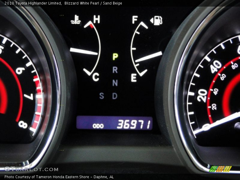 Blizzard White Pearl / Sand Beige 2010 Toyota Highlander Limited