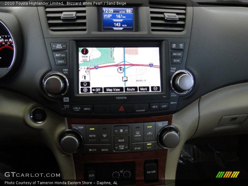 Blizzard White Pearl / Sand Beige 2010 Toyota Highlander Limited