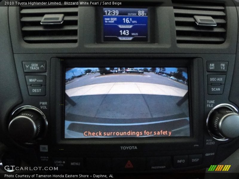 Blizzard White Pearl / Sand Beige 2010 Toyota Highlander Limited