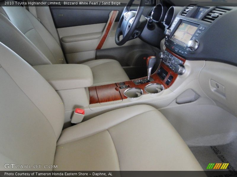 Blizzard White Pearl / Sand Beige 2010 Toyota Highlander Limited