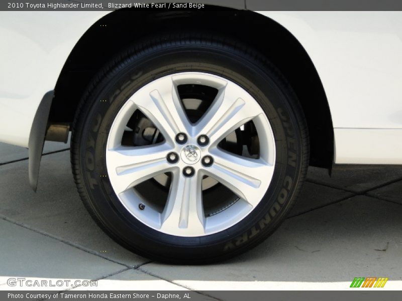 Blizzard White Pearl / Sand Beige 2010 Toyota Highlander Limited