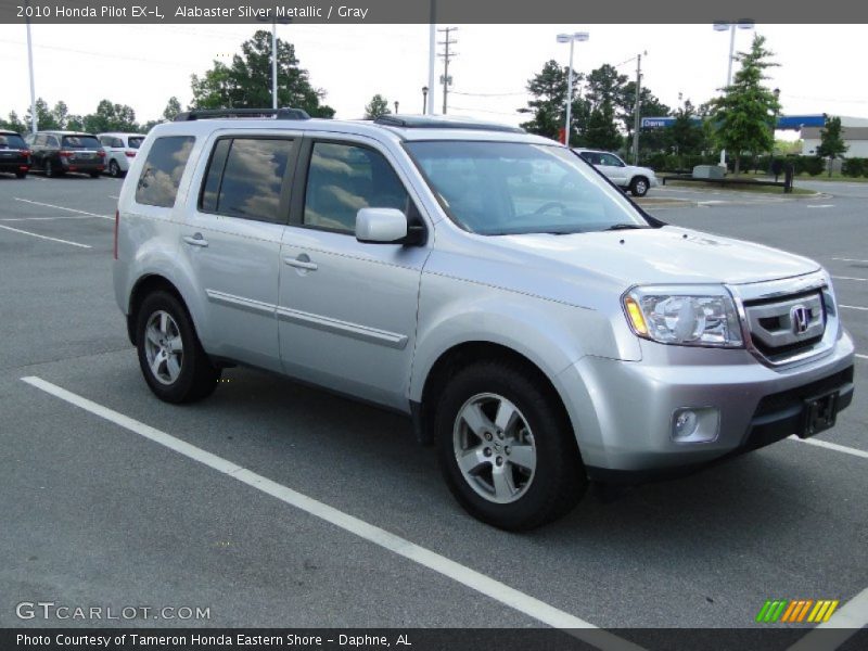 Alabaster Silver Metallic / Gray 2010 Honda Pilot EX-L