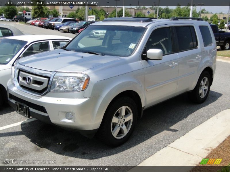 Alabaster Silver Metallic / Gray 2010 Honda Pilot EX-L