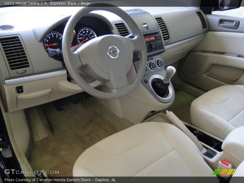 Espresso Black / Beige 2011 Nissan Sentra 2.0