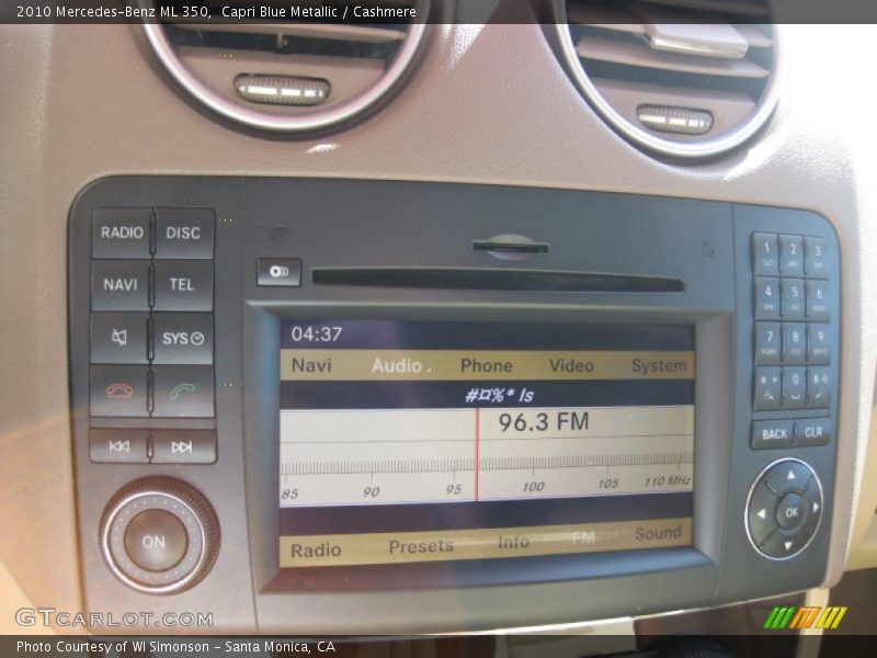 Capri Blue Metallic / Cashmere 2010 Mercedes-Benz ML 350