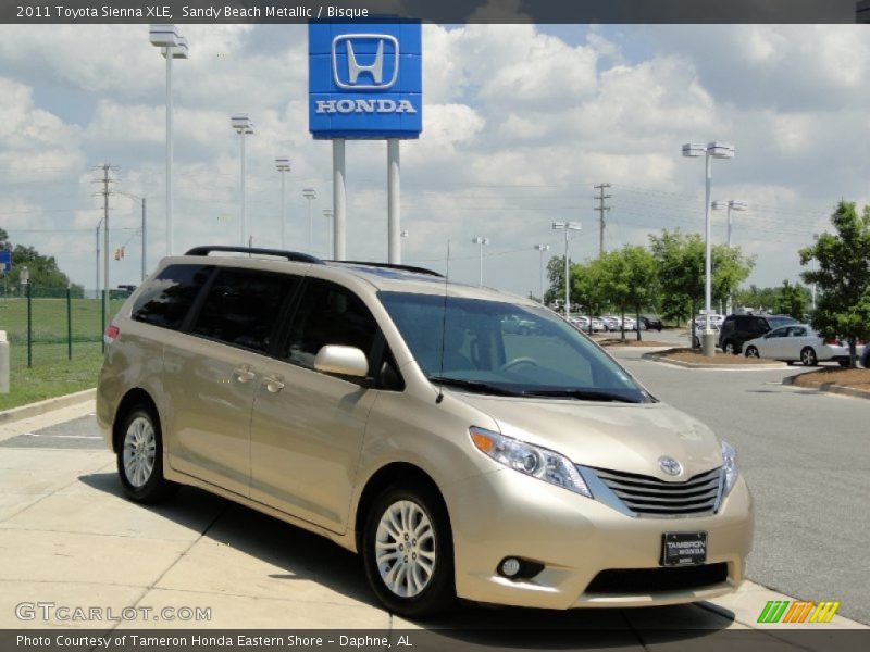 Sandy Beach Metallic / Bisque 2011 Toyota Sienna XLE