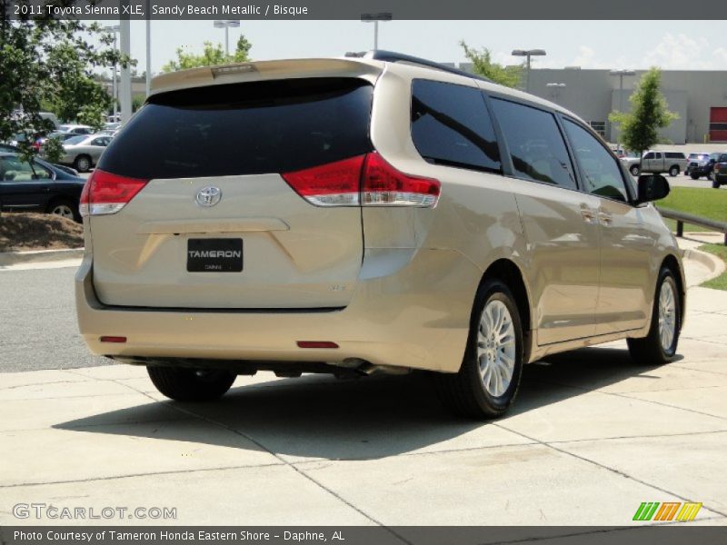 Sandy Beach Metallic / Bisque 2011 Toyota Sienna XLE