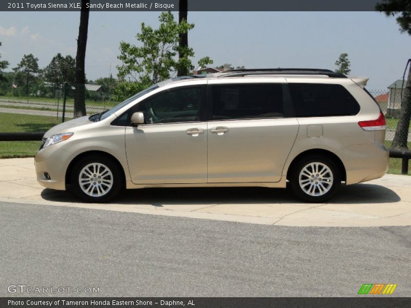 Sandy Beach Metallic / Bisque 2011 Toyota Sienna XLE