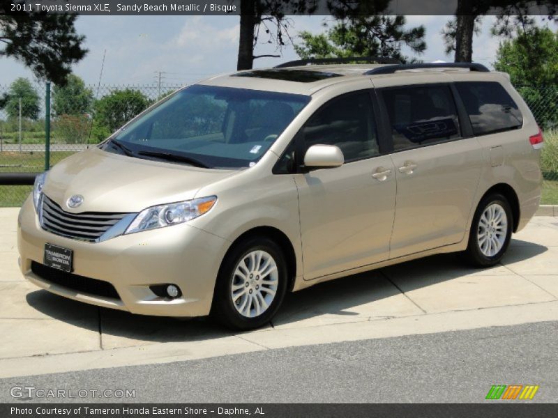 Sandy Beach Metallic / Bisque 2011 Toyota Sienna XLE