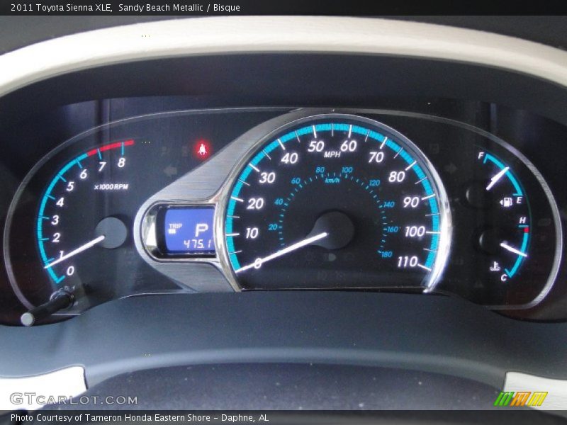 Sandy Beach Metallic / Bisque 2011 Toyota Sienna XLE