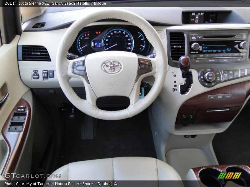 Sandy Beach Metallic / Bisque 2011 Toyota Sienna XLE
