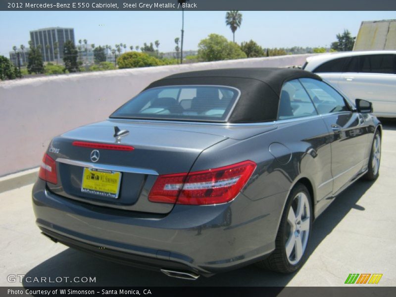 Steel Grey Metallic / Black 2012 Mercedes-Benz E 550 Cabriolet