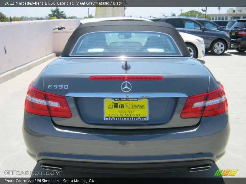 Steel Grey Metallic / Black 2012 Mercedes-Benz E 550 Cabriolet