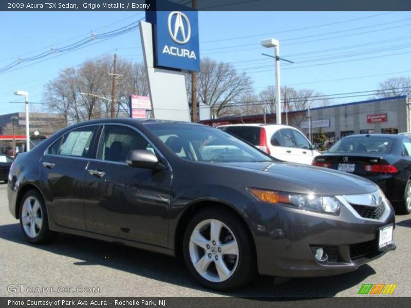 Grigio Metallic / Ebony 2009 Acura TSX Sedan