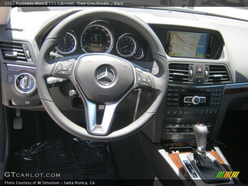 Steel Grey Metallic / Black 2012 Mercedes-Benz E 550 Cabriolet