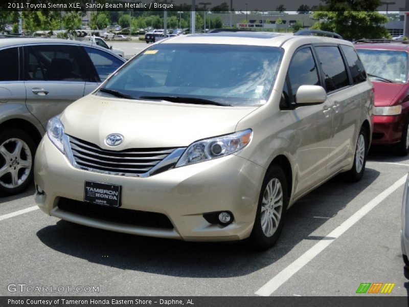 Sandy Beach Metallic / Bisque 2011 Toyota Sienna XLE