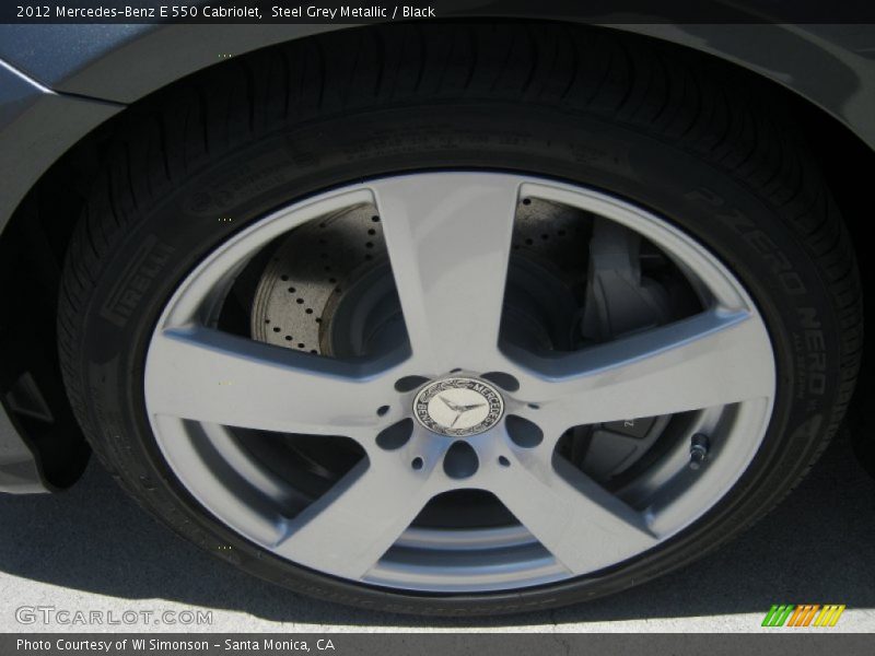 Steel Grey Metallic / Black 2012 Mercedes-Benz E 550 Cabriolet