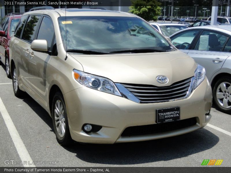 Sandy Beach Metallic / Bisque 2011 Toyota Sienna XLE