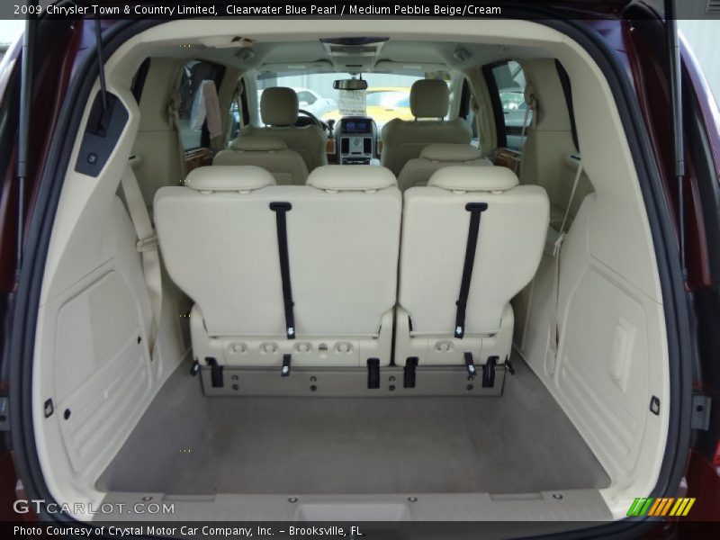 Clearwater Blue Pearl / Medium Pebble Beige/Cream 2009 Chrysler Town & Country Limited