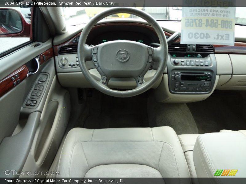 Crimson Red Pearl / Dark Gray 2004 Cadillac DeVille Sedan