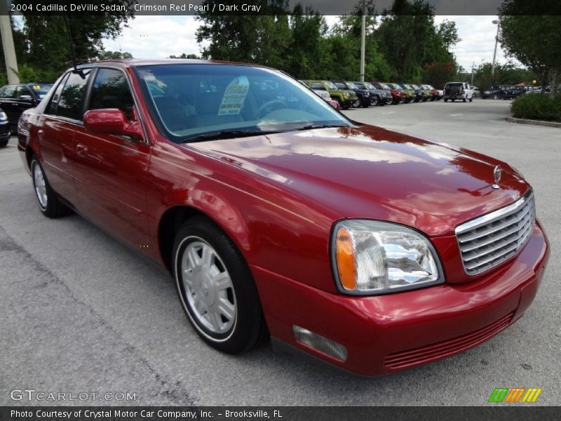 Crimson Red Pearl / Dark Gray 2004 Cadillac DeVille Sedan