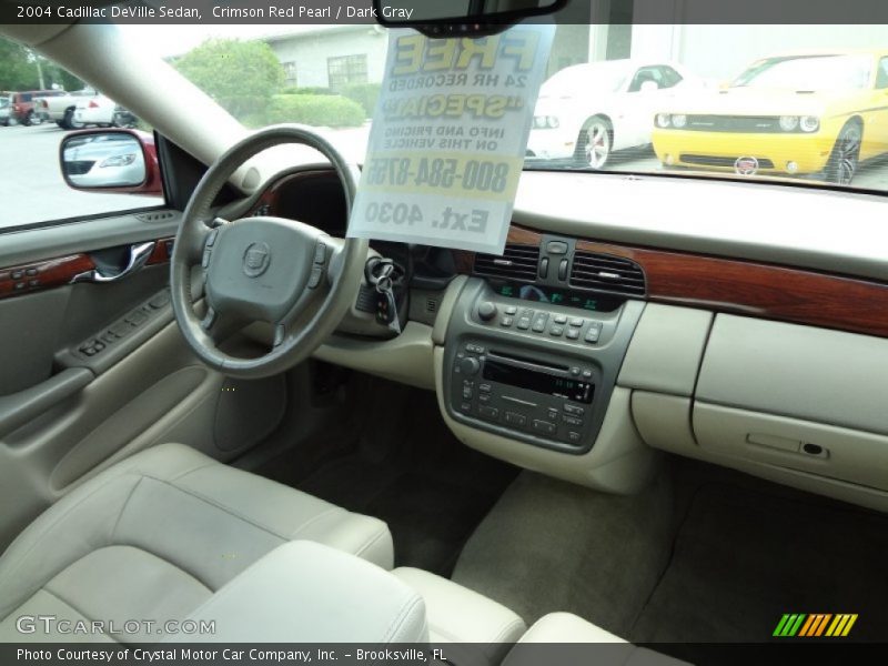 Crimson Red Pearl / Dark Gray 2004 Cadillac DeVille Sedan
