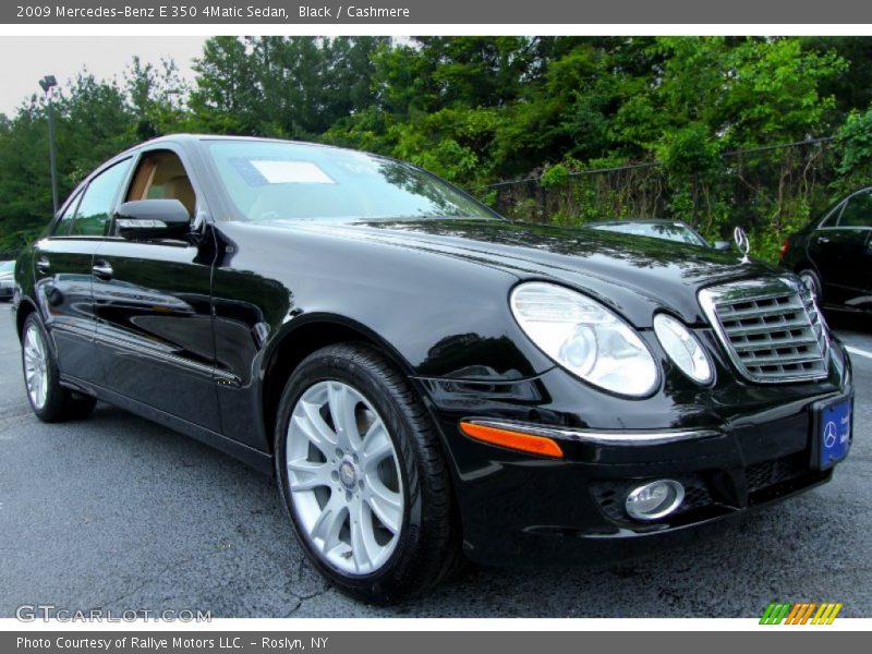 Black / Cashmere 2009 Mercedes-Benz E 350 4Matic Sedan