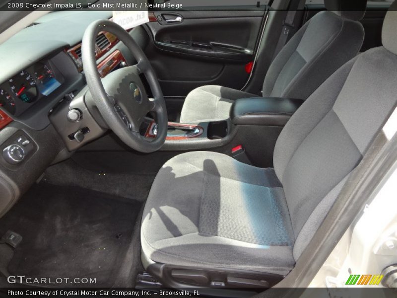 Gold Mist Metallic / Neutral Beige 2008 Chevrolet Impala LS