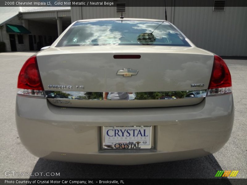 Gold Mist Metallic / Neutral Beige 2008 Chevrolet Impala LS