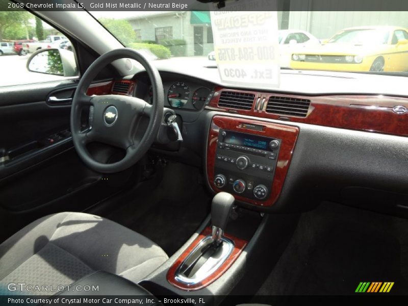 Gold Mist Metallic / Neutral Beige 2008 Chevrolet Impala LS
